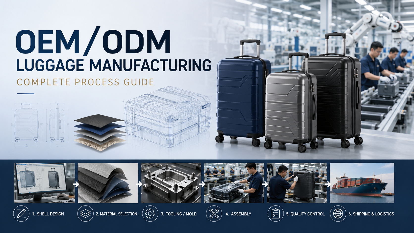 OEM/ODM Luggage Manufacturing: Complete Process Guide